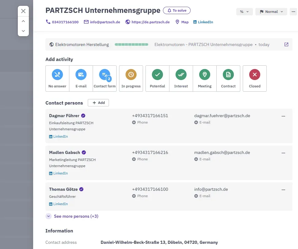 Intedat Search – company details